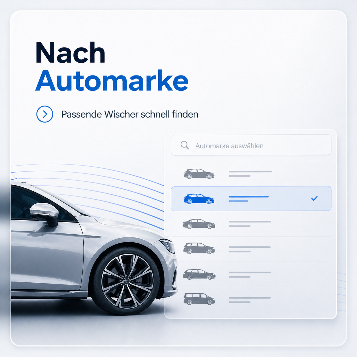 Scheibenwischer nach Automarke und Fahrzeugmodell finden