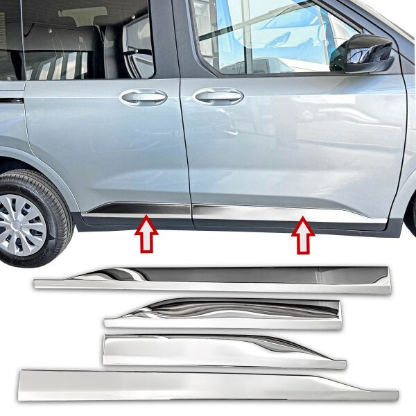 Edelstahl Chrom Türleisten passend für Ford Tourneo Courier 2 | BJ ab 2023>