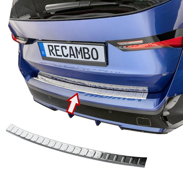 Ladekantenschutz Edelstahl innen + außen | CHROM - MATT | passend für BMW X1 iX1 | Typ U11 | BJ ab 2022>