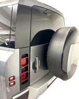 Ladekantenschutz Edelstahl innen | CHROM - MATT | passend für Land Rover Defender | L663 | BJ ab 2020>