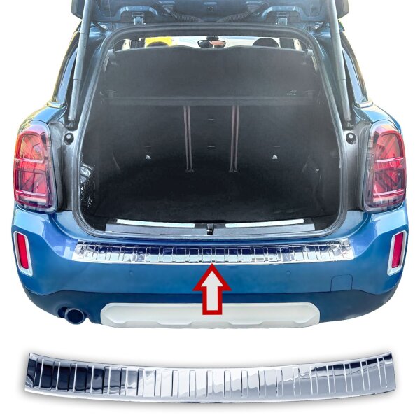 Ladekantenschutz Edelstahl | CHROM - MATT | passend für Mini Countryman F60 LCI | BJ 06.2020-2023