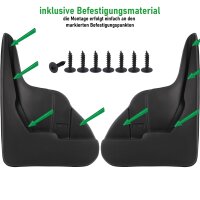 Schmutzfänger vorne passend für Citroen C4 Schrägheck | BJ 2010-2018 | passgenau