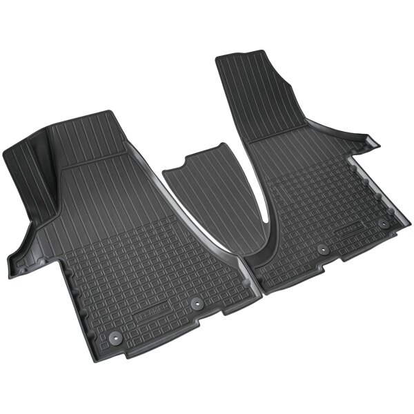 3D Gummi Fußmatten vorne passend für VW T6 | BJ ab 2015> | passgenau mit Rand