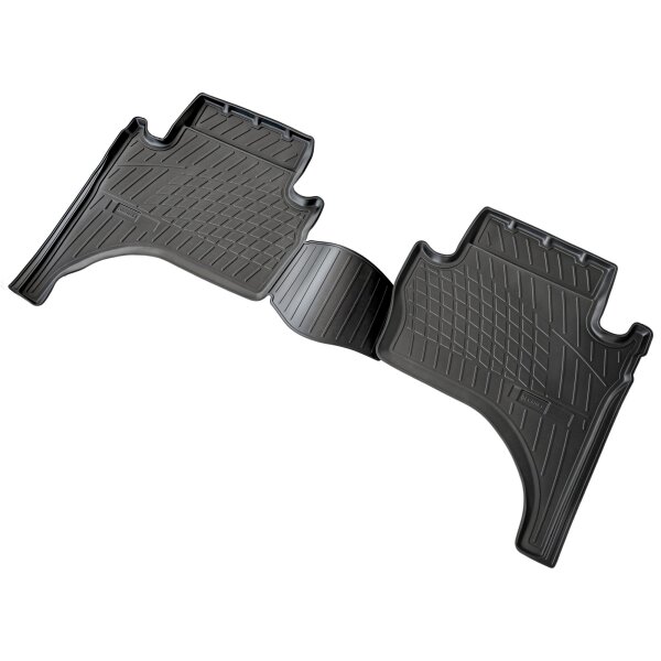 3D Gummi Fussmatten hinten passend für Mitsubishi L200 V | BJ 2015-2023 | passgenau mit Rand