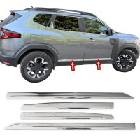 Edelstahl Chrom Türleisten passend für Dacia...