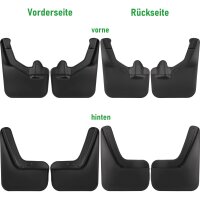 Schmutzfänger vorne + hinten für GMC Yukon | BJ ab 2020> | automatische Trittbretter