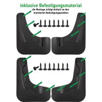 Schmutzfänger vorne + hinten passend für Nissan X-Trail | T32 | BJ 2014-2022 | passgenau