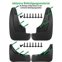 Schmutzfänger vorne + hinten passend für Dacia Duster I | BJ 2010-2017 | passgenau