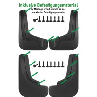 Schmutzfänger vorne + hinten passend für Renault Kadjar | BJ 2015-2022 | passgenau