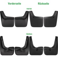 Schmutzfänger vorne + hinten passend für Dacia Sandero I | BJ 2009-2012 | passgenau