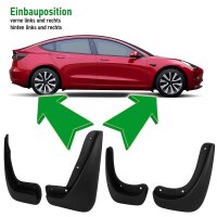 Schmutzfänger vorne + hinten passend für Tesla Model 3 | BJ ab 2017> | passgenau