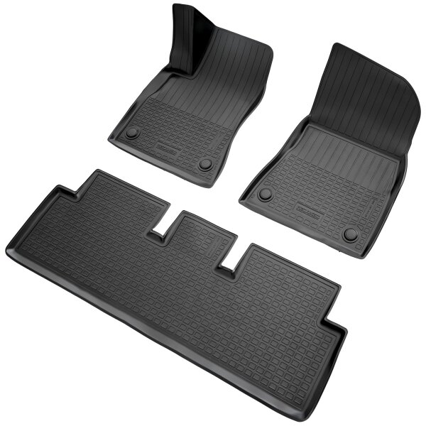 3D Gummi Fussmatten passend für Tesla Model 3 3D Limousine (2017)