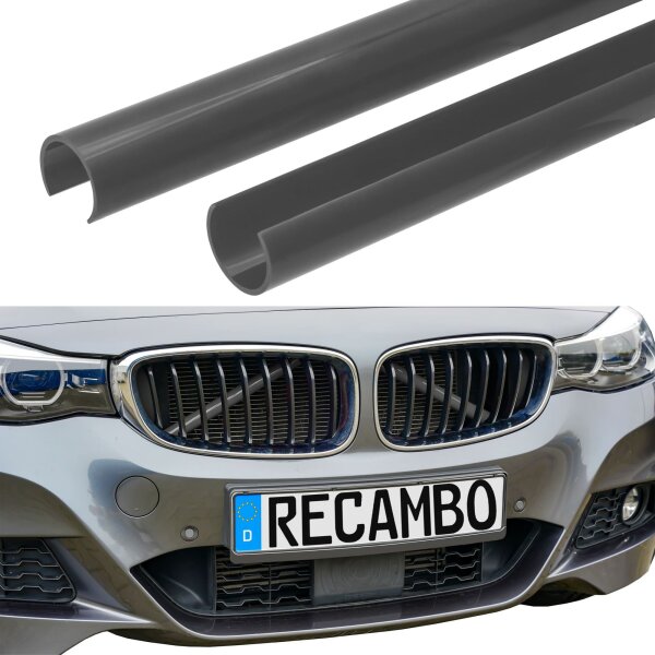Kühler Grill Zierleisten V Streben passend für BMW G01 G02 G05 G06 G07 | Grau