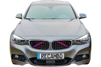 Kühler Grill Zierleisten V Streben passend für BMW E60 E61 | F44  F52 | Pink