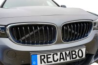 Kühler Grill Zierleisten V Streben passend für BMW F30 F31 F32 F33 F34 | Grau