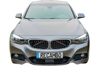 Kühler Grill Zierleisten V Streben passend für BMW F30 F31 F32 F33 F34 | Grau