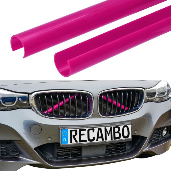 Kühler Grill Zierleisten V Streben passend für BMW F30 F31 F32 F33 F34 | Pink