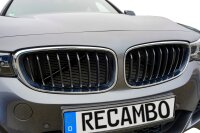 Kühler Grill Zierleisten V Streben passend für BMW 3er G20 G21 G28 | Schwarz