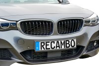 Kühler Grill Zierleisten V Streben passend für BMW F07 F10 F11 F18 F06 Schwarz