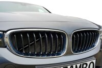 Kühler Grill Zierleisten V Streben passend für BMW G01 G02 G05 G06 G07 Schwarz