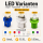 B8.5d/BAX10D LED Tacho-/Cockpitbeleuchtung 12V/24V – Farbe wählbar