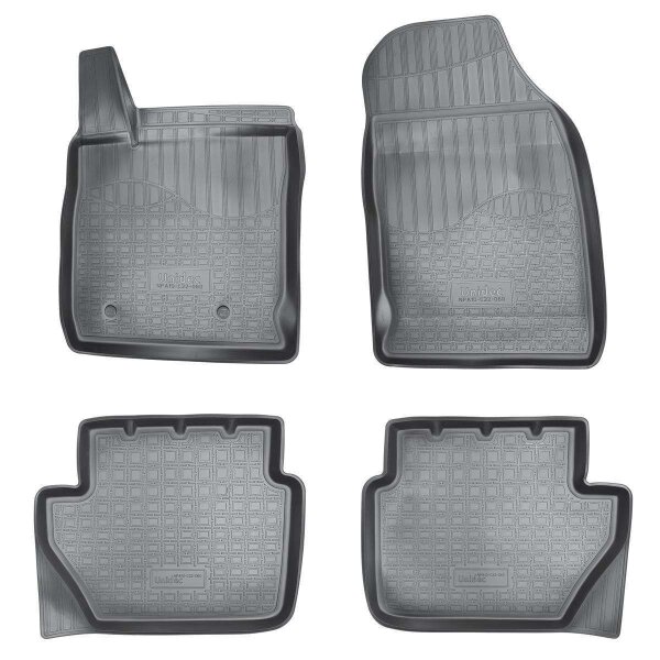 Gummi Fussmatten für FORD RANGER | TKE | DOPPELKABINE ab 2012>  passgenau + Rand