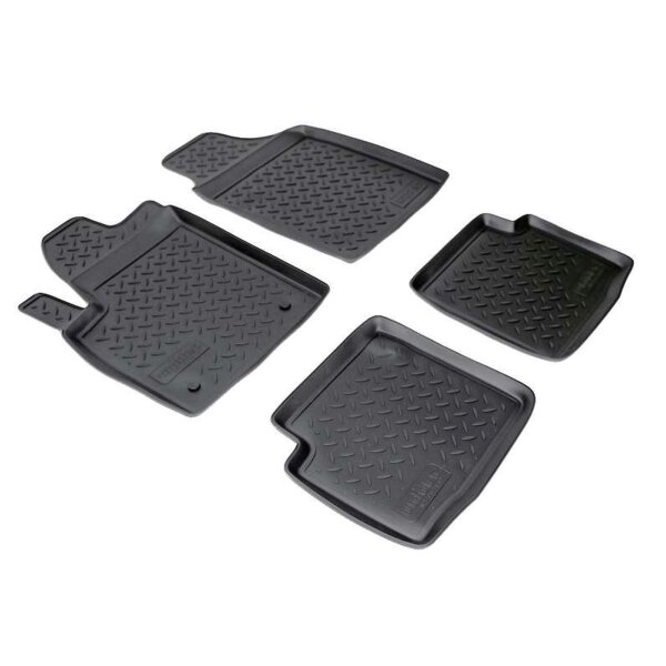 3D Gummi Fussmatten für FIAT Abarth 500 500c | BJ 2007-2020 | passgenau + Rand