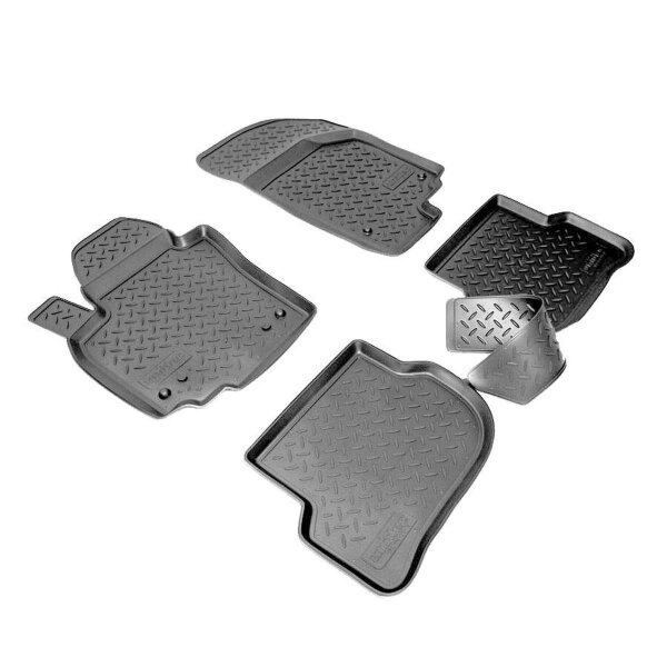 3D Gummi Fussmatten für SEAT Leon II | Typ 1P | BJ 2005-2012 | passgenau + Rand