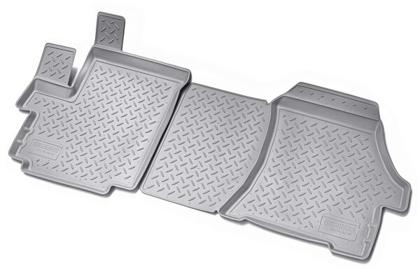 3D Gummi Fussmatten für Peugeot Boxer | ab BJ 2006> | grau mit Rand
