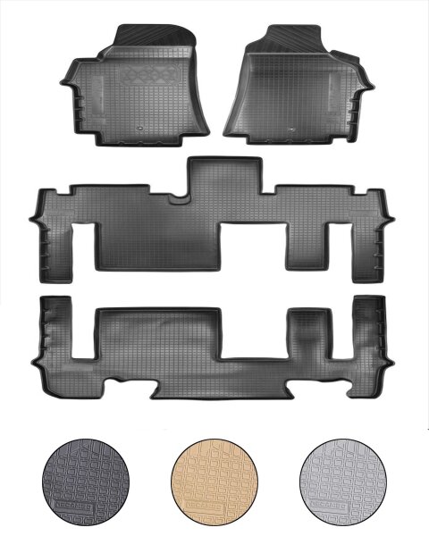 3D Gummi Fussmatten für HYUNDAI H1 |  ab BJ 2018> | passgenau + Rand