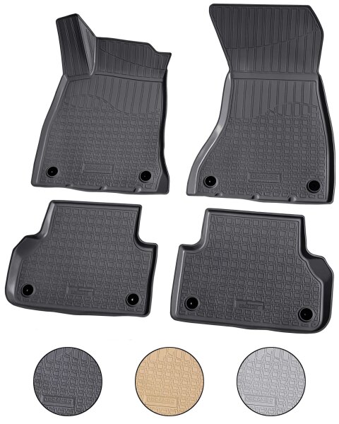 Gummi Fussmatten für AUDI A5 F5 Coupe Sportback | BJ ab 2016> | passgenau + Rand