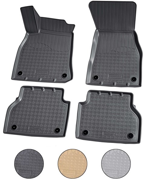 Gummi Fussmatten für AUDI A6 C8 Limo | Avant | BJ ab 2018> | passgenau + Rand