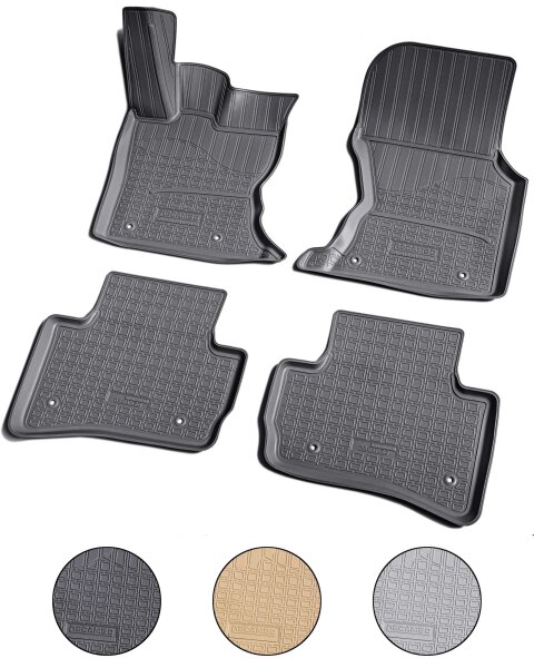 3D Gummi Fussmatte für Range Rover Velar | Typ L560 | ab 2017> | mit Rand