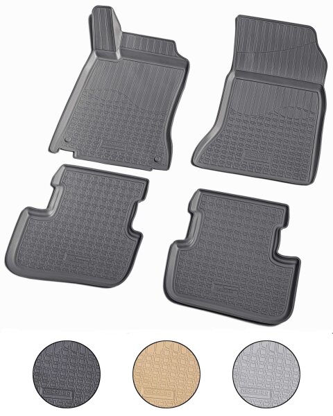 3D Gummi Fussmatten für MERCEDES CLA | C117 | 2013 - 2018 | passgenau mit Rand