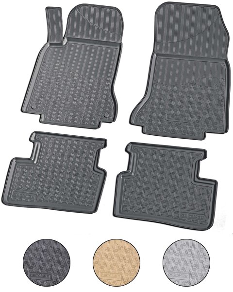 3D Gummi Fussmatten für MERCEDES B-Klasse | W246 | 2011-2018 |  passgenau + Rand