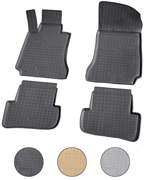 3D Gummi Fussmatten für MERCEDES C-Klasse | W204 | S204 | 2007-2014 | passgenau