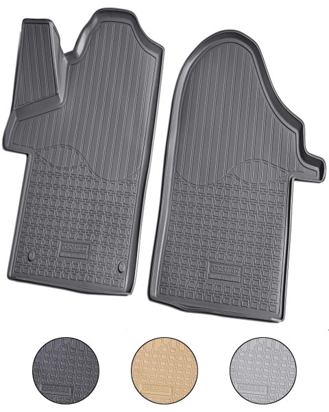 3D Gummi Fussmatten vorne für MERCEDES V-Klasse W447 | ab 2014> | mit Rand