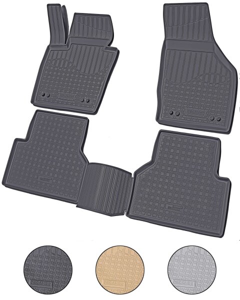 3D Gummi Fussmatten für AUDI Q3 | Typ 8U | BJ 2011 - 2018 | passgenau + Rand
