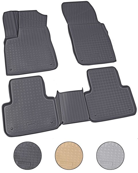 3D Gummi Fussmatten für AUDI Q7 SQ7 | Typ 4M | BJ ab 2015> | passgenau + Rand