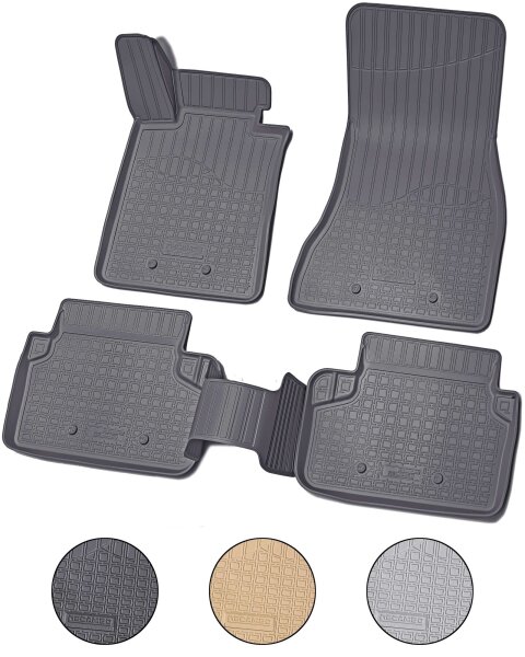 Gummi Fussmatten für BMW 5er G30 G31 Limo Touring BJ ab 2017> | passgenau + Rand