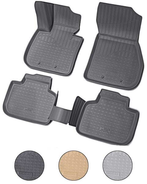 3D Gummi Fussmatten für BMW X1 F48 | BJ ab 2015> | passgenau mit Rand