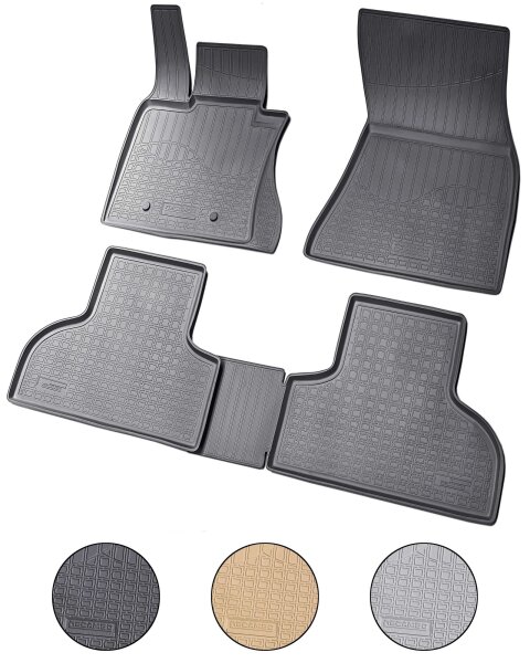 3D Gummi Fussmatten für BMW X5 F15 F85 | BJ 2013 - 2018 | passgenau mit Rand