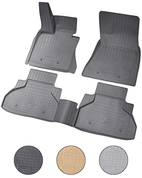 3D Gummi Fussmatten für BMW X6 F16 F86 | BJ 2014 - 2019 | passgenau mit Rand