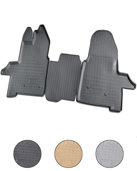 Gummi Fussmatten vorne für FORD Transit | BJ ab 2014> | passgenau mit Rand