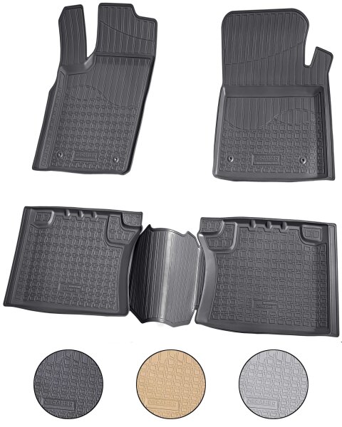 Gummi Fußmatten für Jeep Grand Cherokee IV | WK2 | ab 2010> | passgenau mit Rand