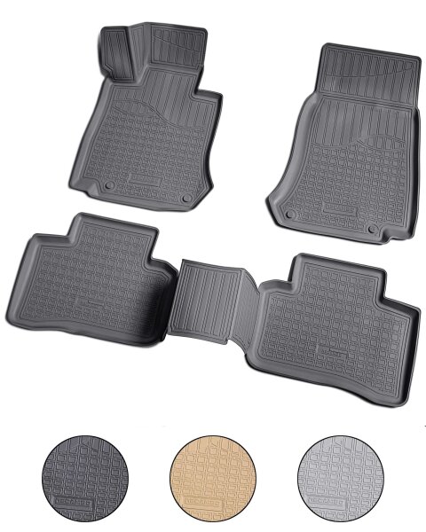 3D Gummi Fussmatten für MERCEDES GLC X253 | BJ ab 2015> | passgenau mit Rand