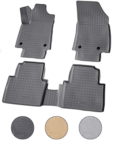 3D Gummi Fussmatten für PEUGEOT 2008 II | BJ ab 2019> | passgenau mit Rand