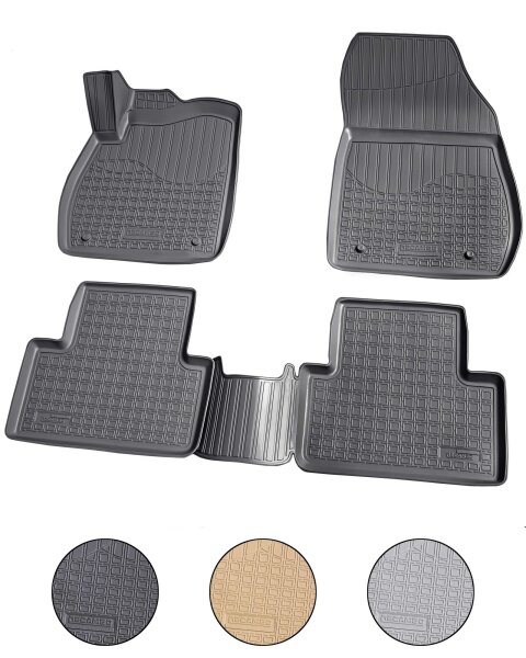 3D Gummi Fussmatten für OPEL Zafira C Tourer | 2011-2019 | passgenau mit Rand