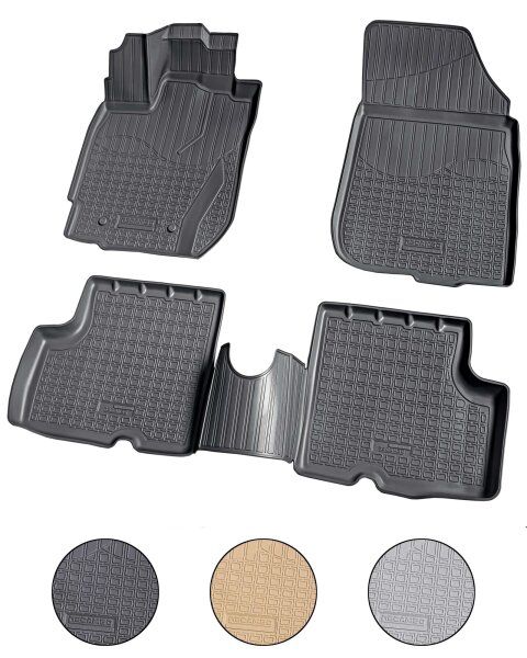 3D Gummi Fussmatten für DACIA Duster | BJ 2010 - 2017 | passgenau mit Rand