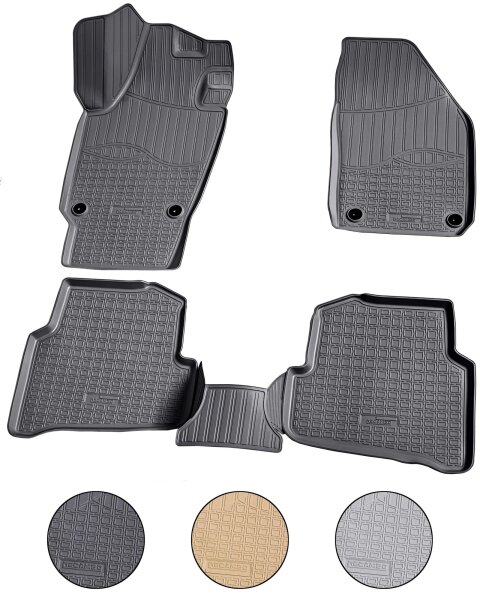 3D Gummi Fussmatten für VW Polo 6R / 6C | BJ ab 2010> | passgenau mit Rand